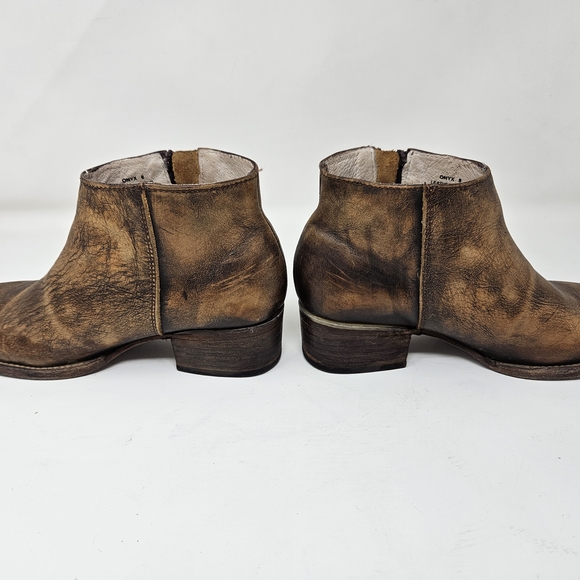 Freebird By Steven Onyx Brown Leather Ankle Boots - Picture 5 of 10